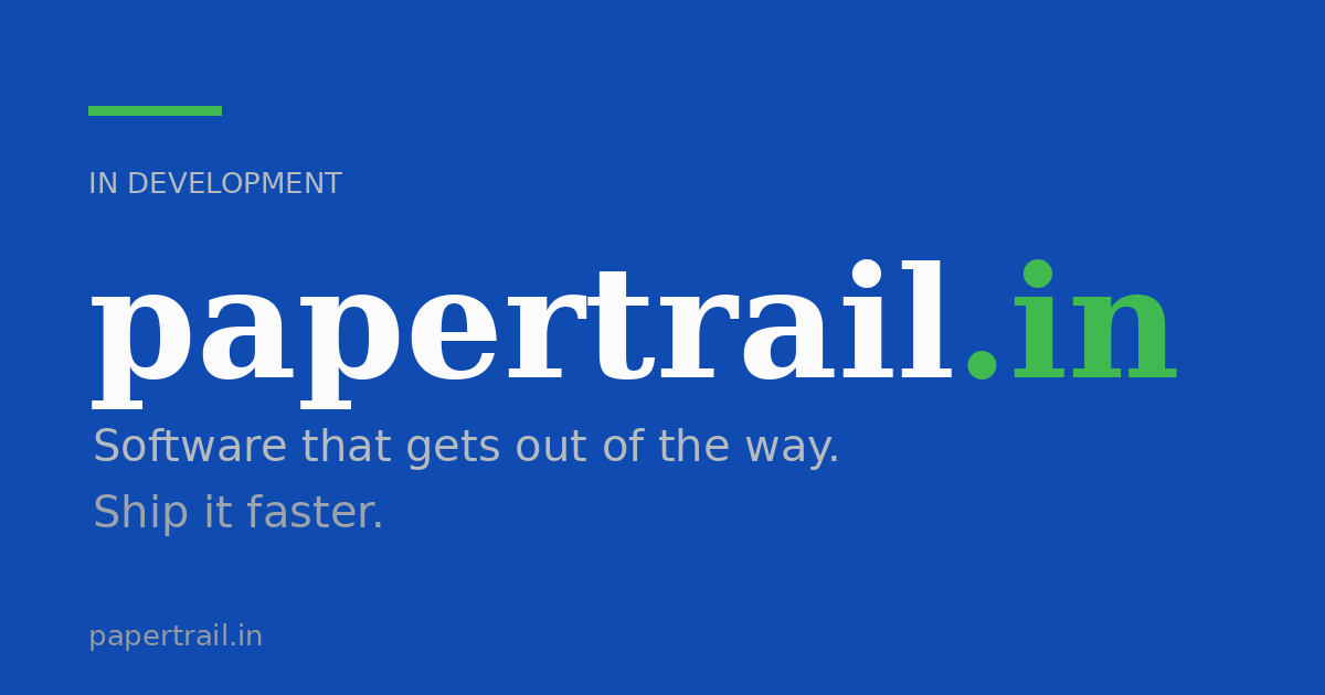 Link preview image for papertrail.in